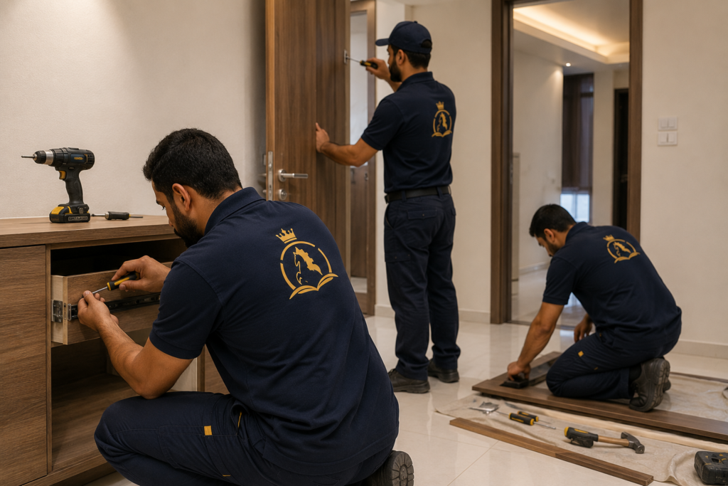 أعمال النجارة المنزلية ضمن خدمات الفرسان الملكية بالدمام
